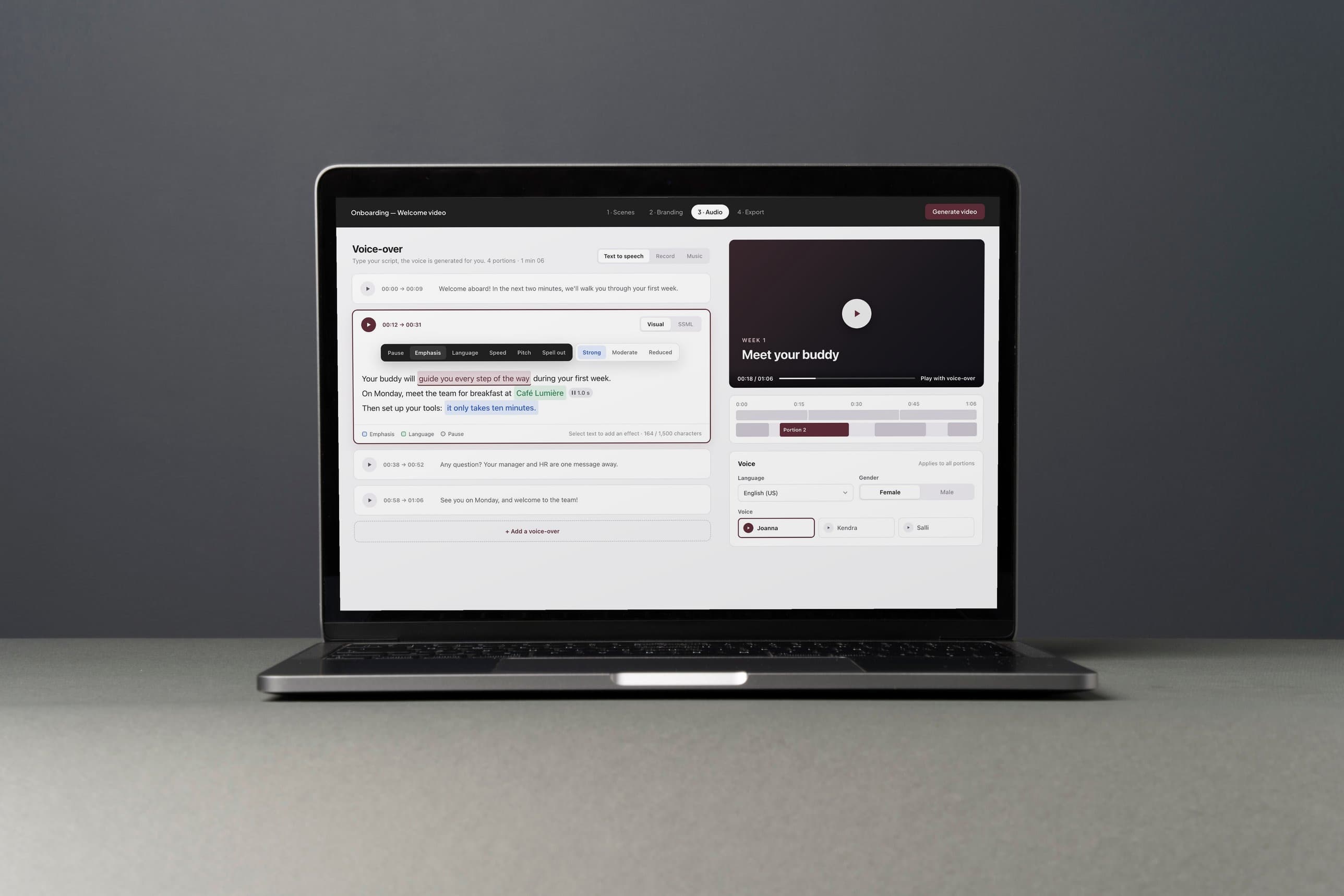 Pitchy interface